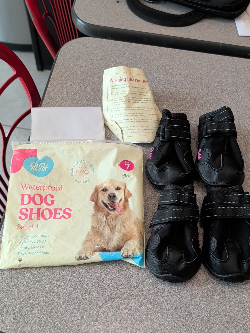 Waterproof Dog Shoes Set of 4 - Black